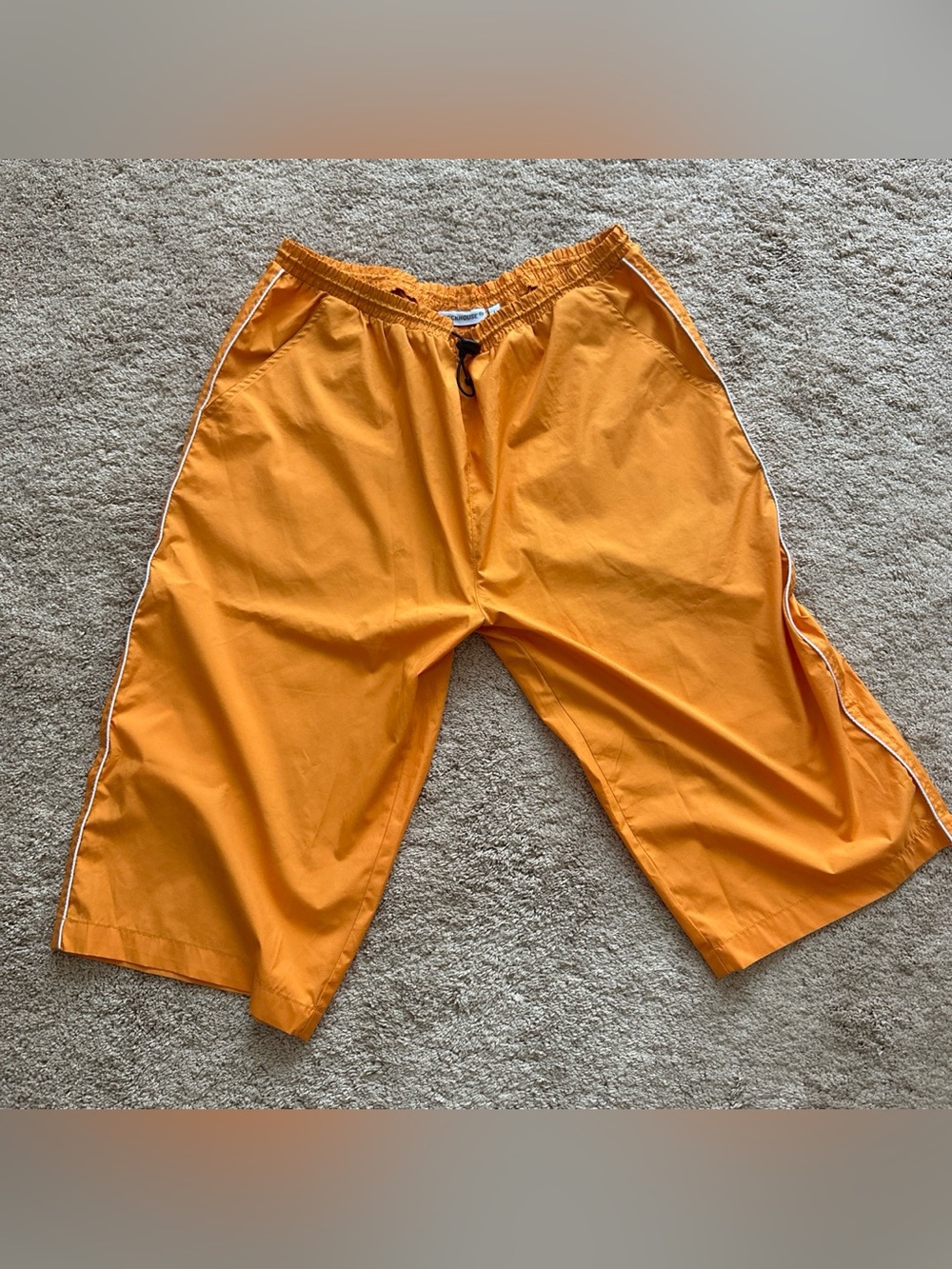 Vintage Nylon Orange Capri Pants
